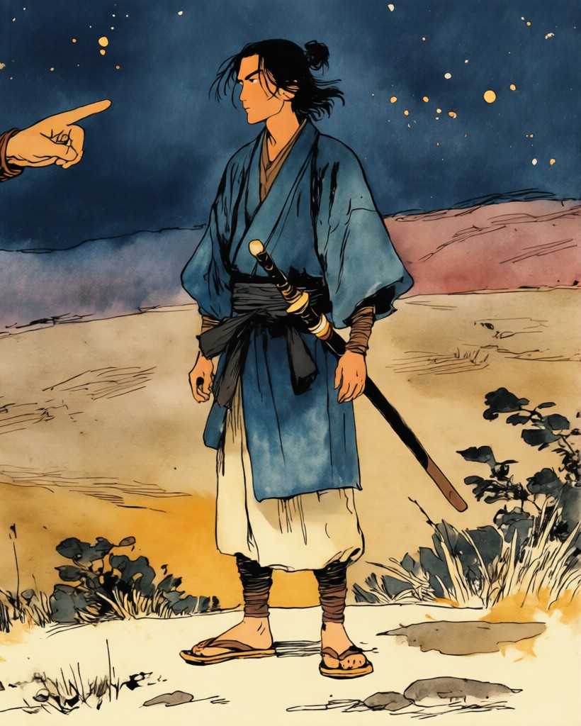 The companion, under open sky