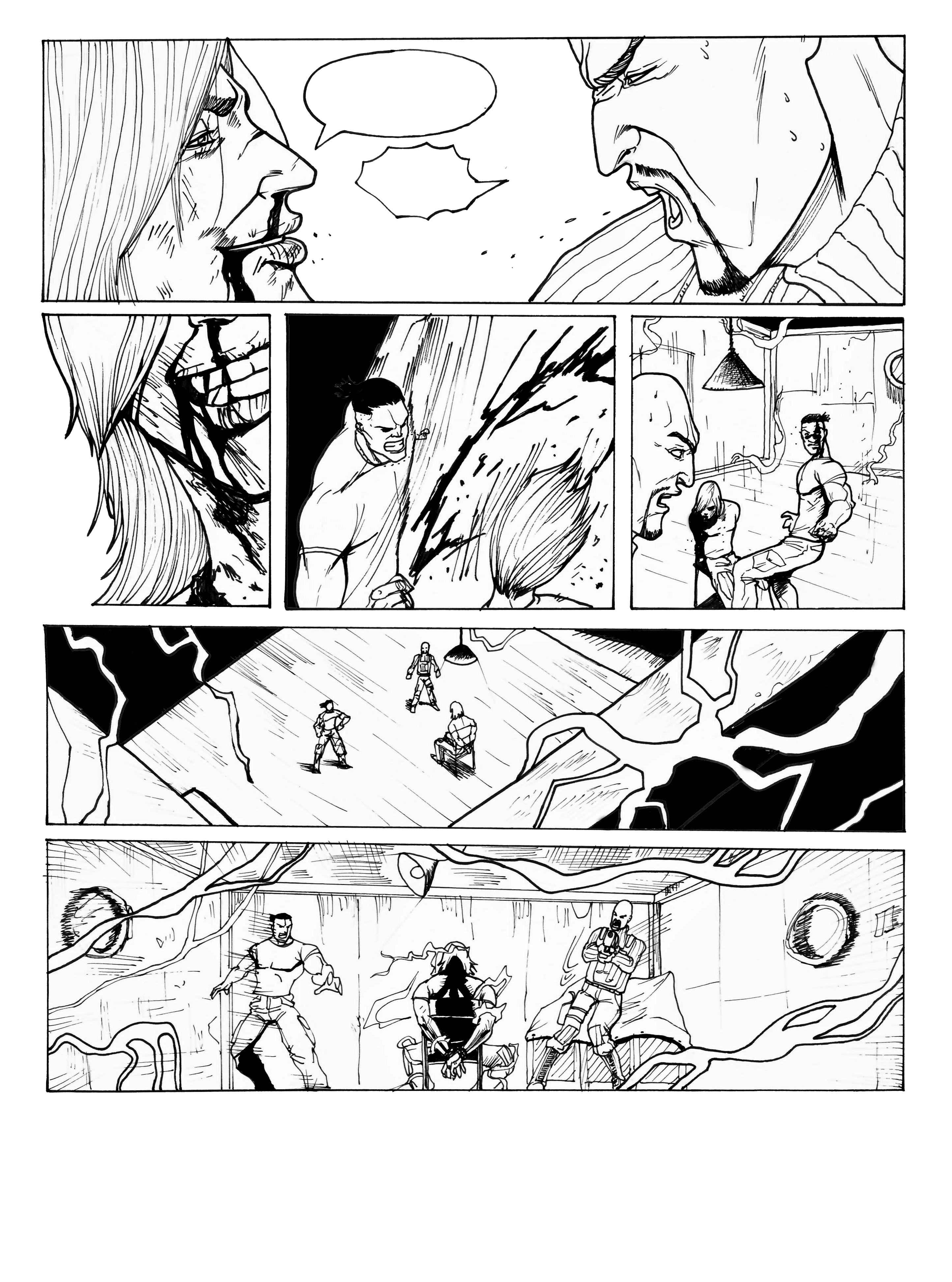 The Exploding Man pencil art