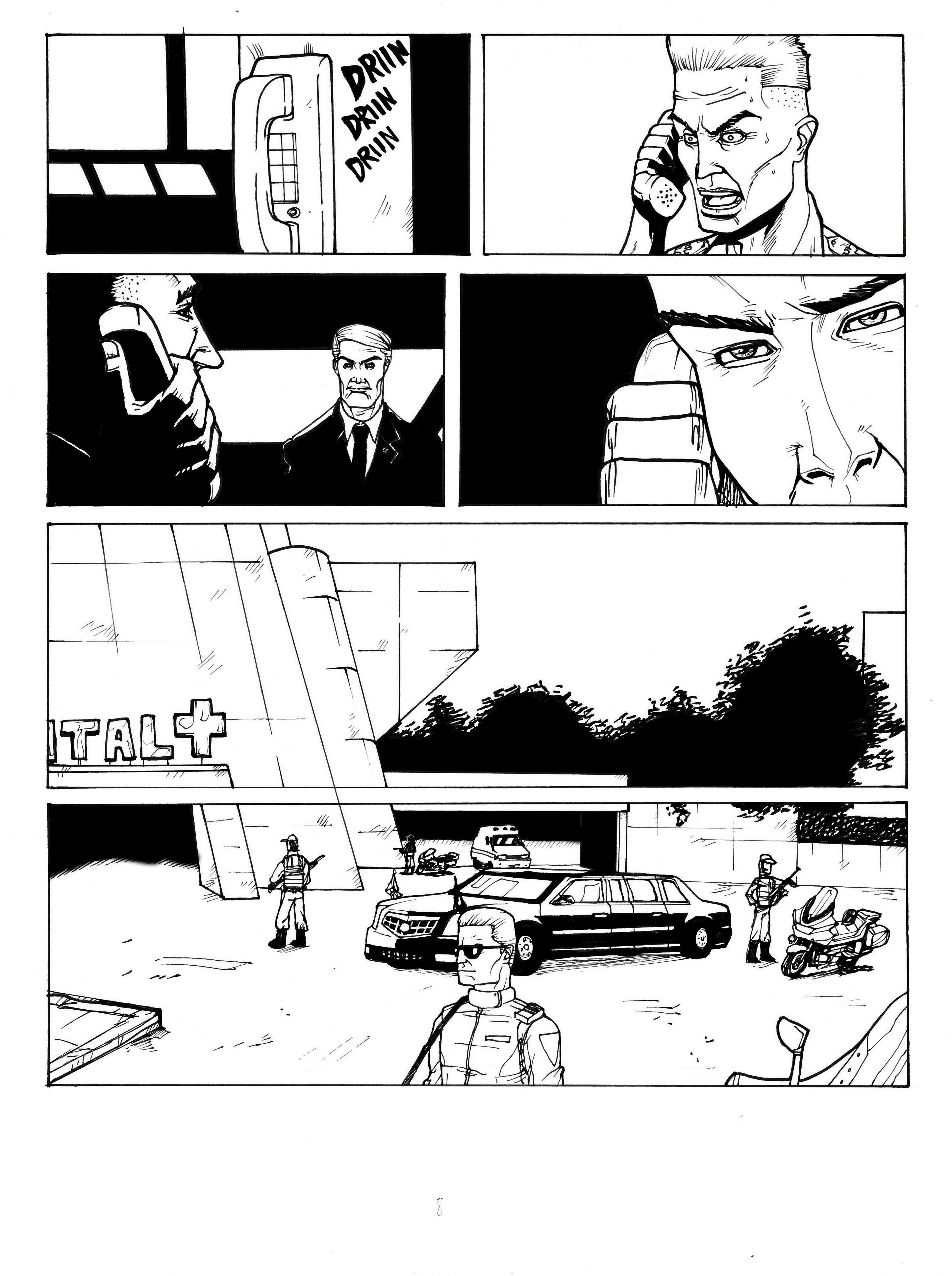 The Exploding Man pencil art