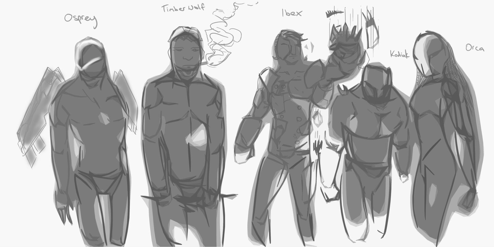 Honeycomb concept art and sketchbook