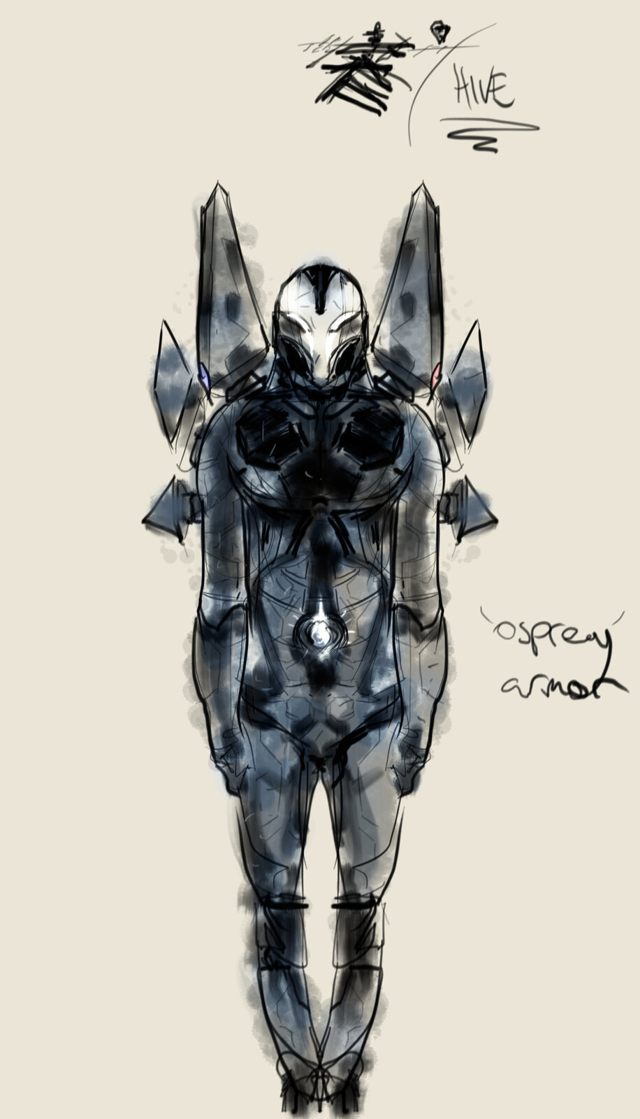 Honeycomb concept art and sketchbook