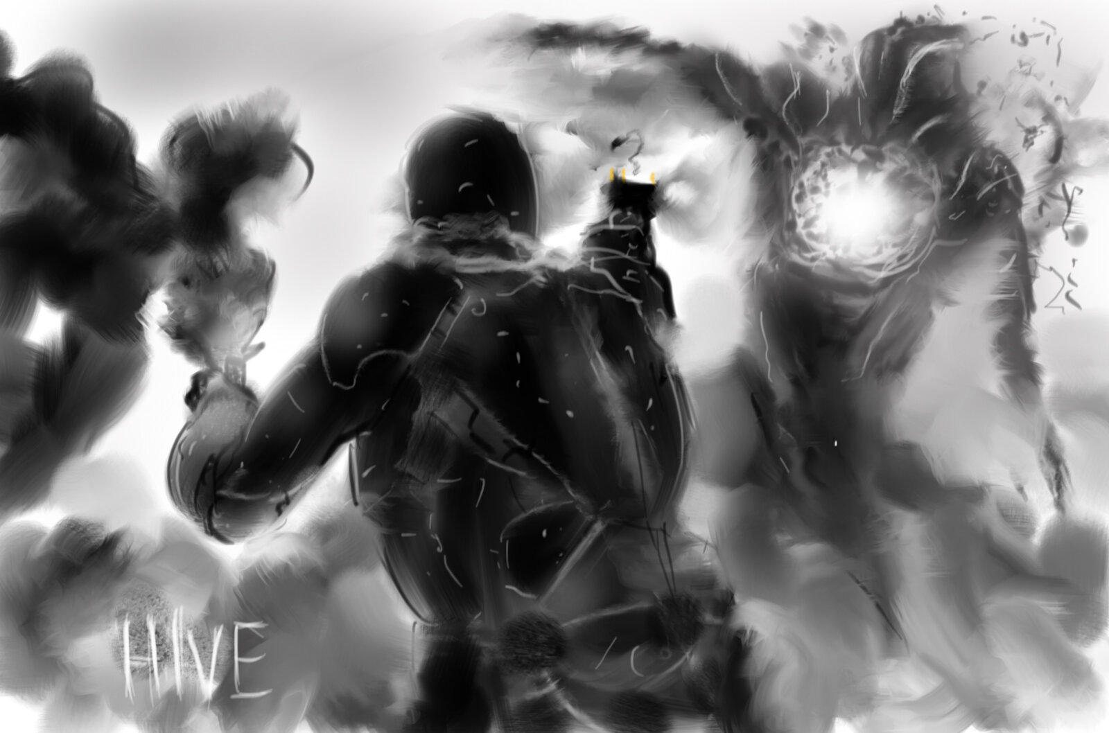 Honeycomb concept art and sketchbook