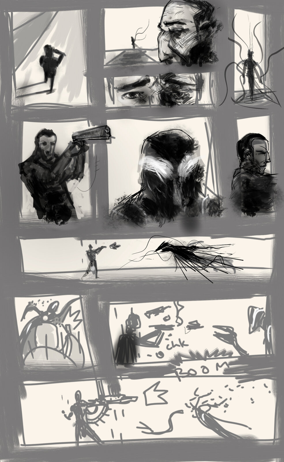 Honeycomb concept art and sketchbook